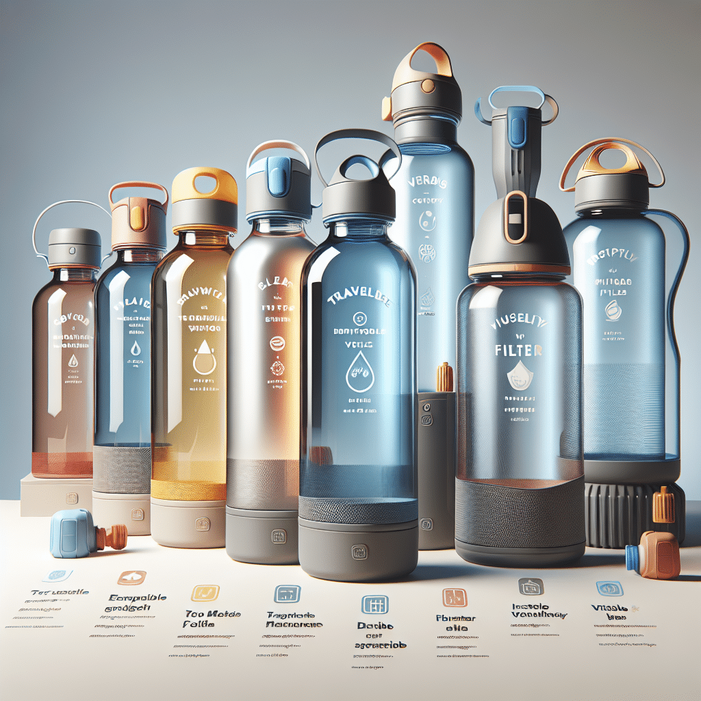 Top-rated travel water bottles with built-in filters