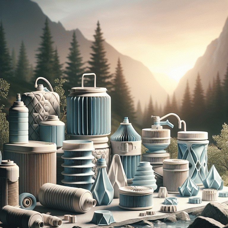 Collapsible travel water filters